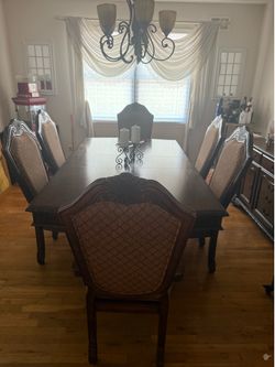 Dining room set with buffet server