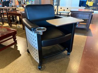 TEKNION Belize Black & White Deluxe Mobile Laptop Chair