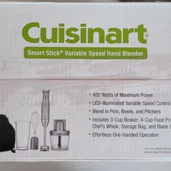 Cuisinart HB-400PC Smart Stick Variable Speed  Hand Blender New Never Used 