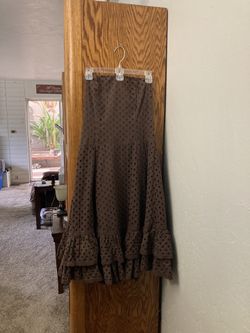 Dark Brown Strapless Dress