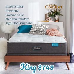 BEAUTYREST Harmony Cayman 13.5” Medium Tight Top King Size