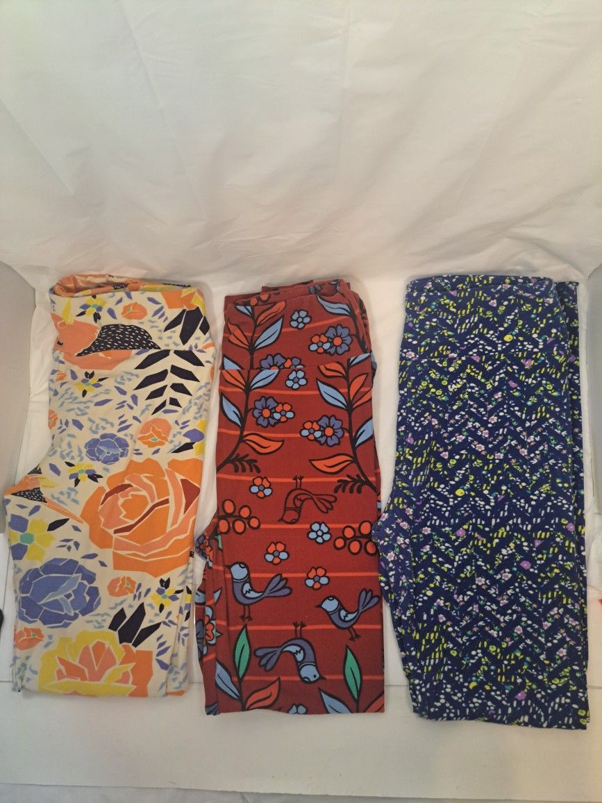 LuLaRoe One Size Leggings-3 Pair