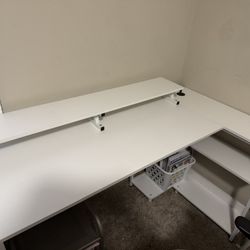 L Shaped Desk (white) 