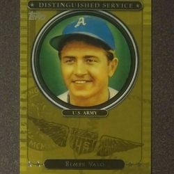 2007 Topps Elmer Valo Philadelphia Athletics A's Distinguished Service U.S. Army #DS13 Czech Republic Nazis Baseball Card Vintage Collectible MLB Ww2