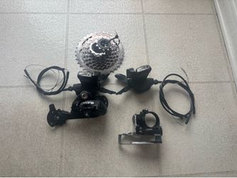 Shimano 3x8 Speed Group Set 11-34T FD-34.9 Clamp Shimano Deore, Alivio, HG Cassette