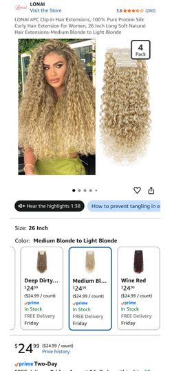 Clip in hair extensions