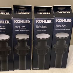 Kohler Clicker Drain with Overflow 