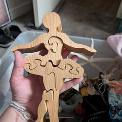 one of a kind hand made wood ballerina puzzle