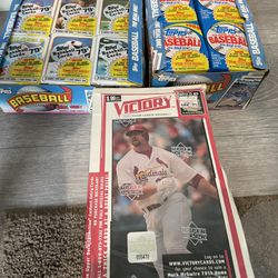 Unopened boxes of Baseball Cards 