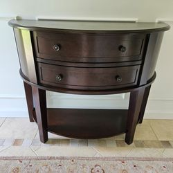 Demilune console table