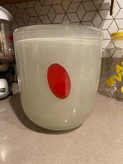 Vintage Henry Dean Belgium Art Glass Vase