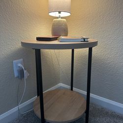 Wood And Metal Round Table