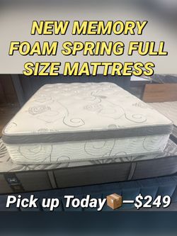 NEW MEMORY FOAM SPRING FULL SIZE MATTRESS