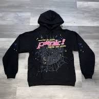 Sp5der Pink Hoodie 'Black'