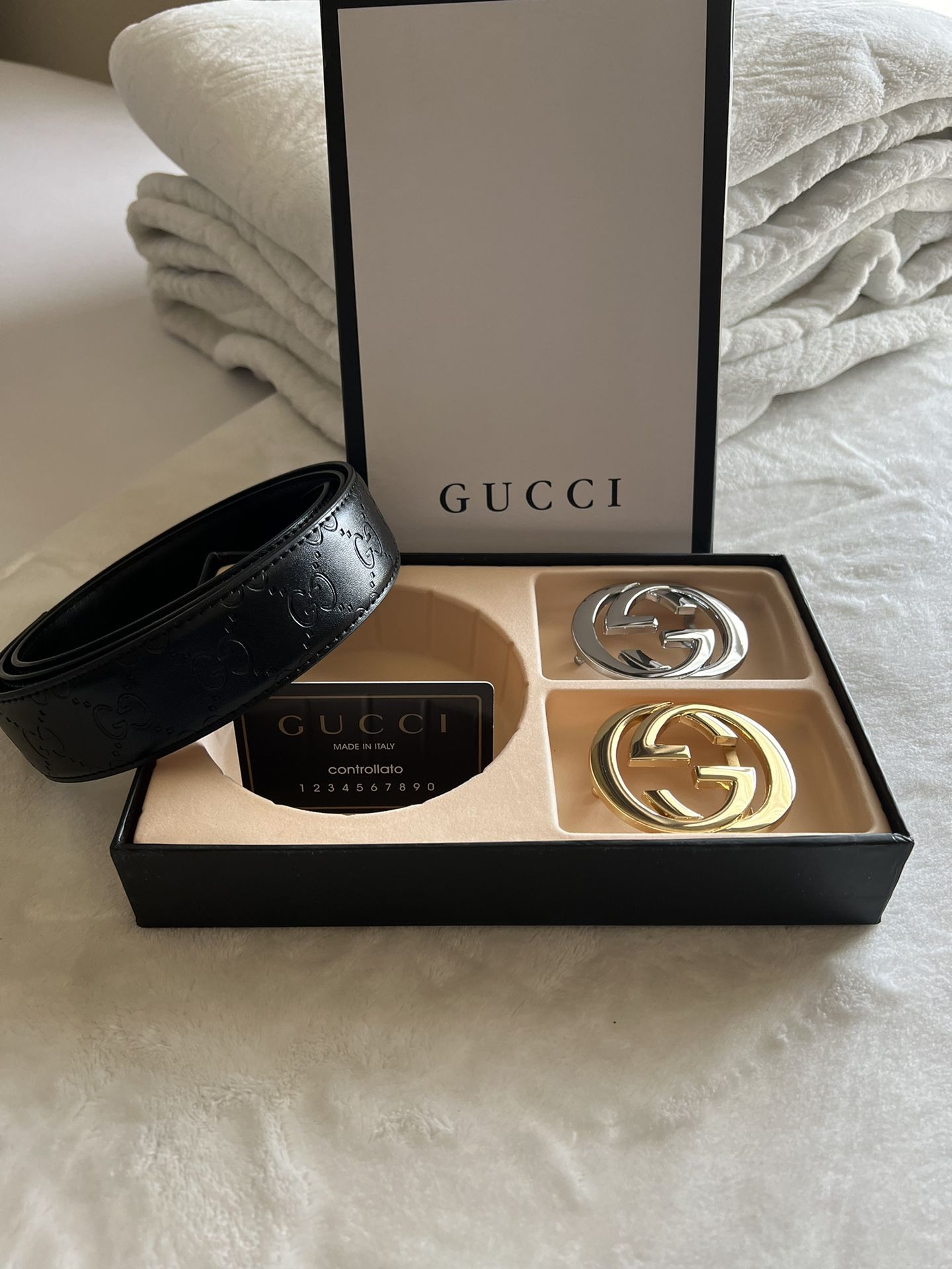 Gucci Black Leather Belt 