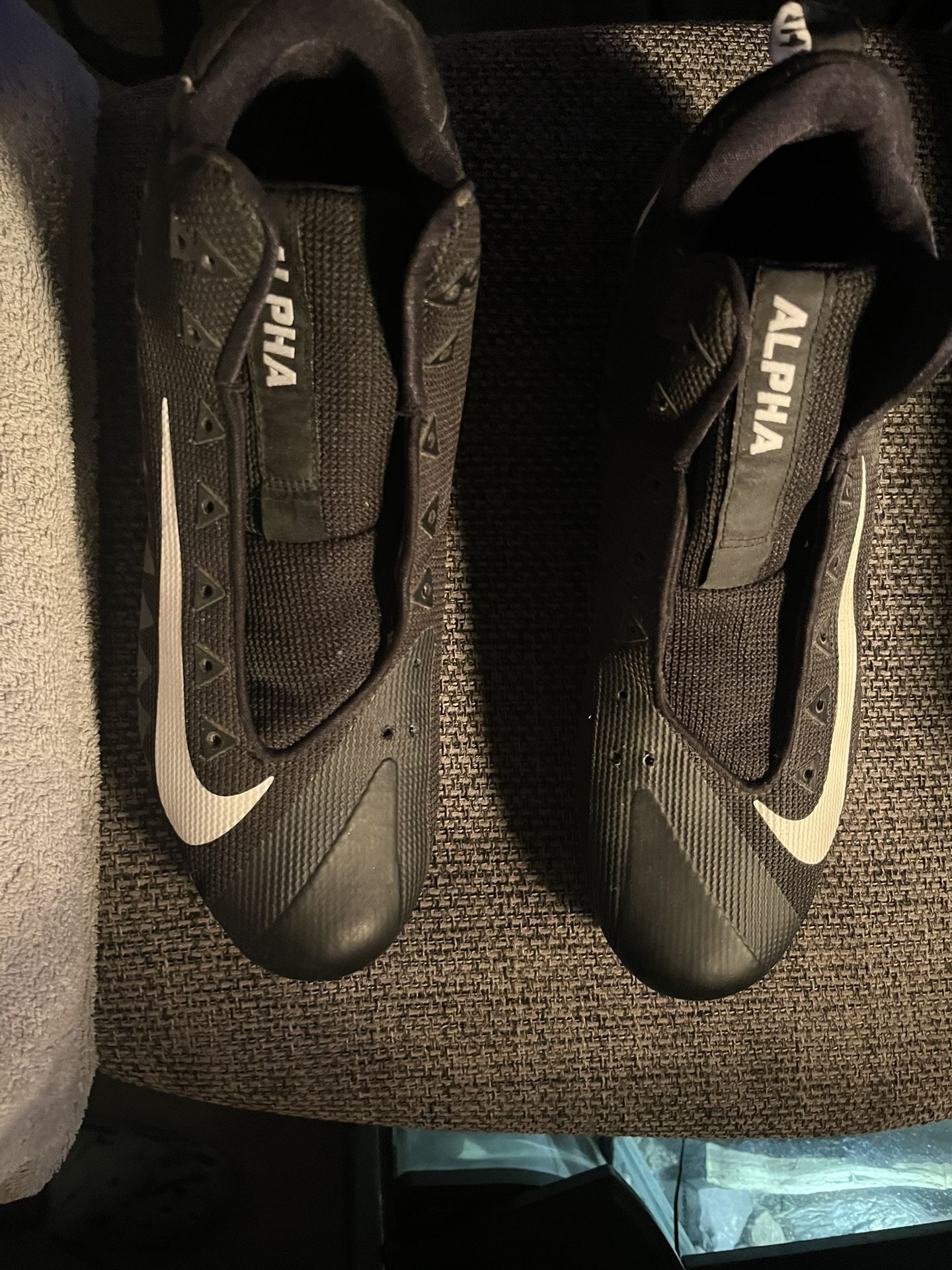 Nike Alpha Menace Football Cleats Size 15 Black/White
