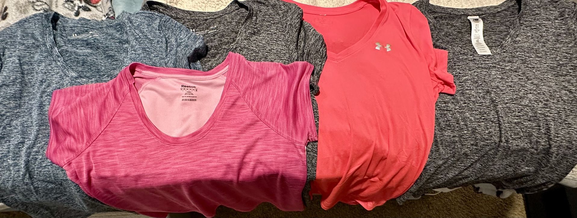 5 Pack Namebrand Women’s Workout Shirts M