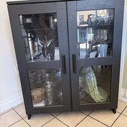 Black Glass Display Cabinet