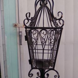 Tall Metal Candle Holder