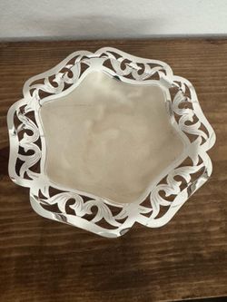 Vintage WMF Germany Silver-Plated Pierced Footed Candy Dish • 8” Tarnish Resistant