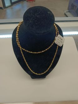 14k, 6.2g, bead necklace