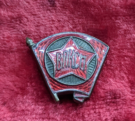 Soviet Russian Pin Badge BRASS ENAMEL USSR VLKSM KIM Komsomol Lenin ORIGINAL Old