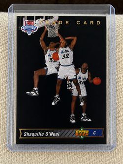 1(contact info removed) Upper Deck Shaquille O’Neal Rookie Card Raw