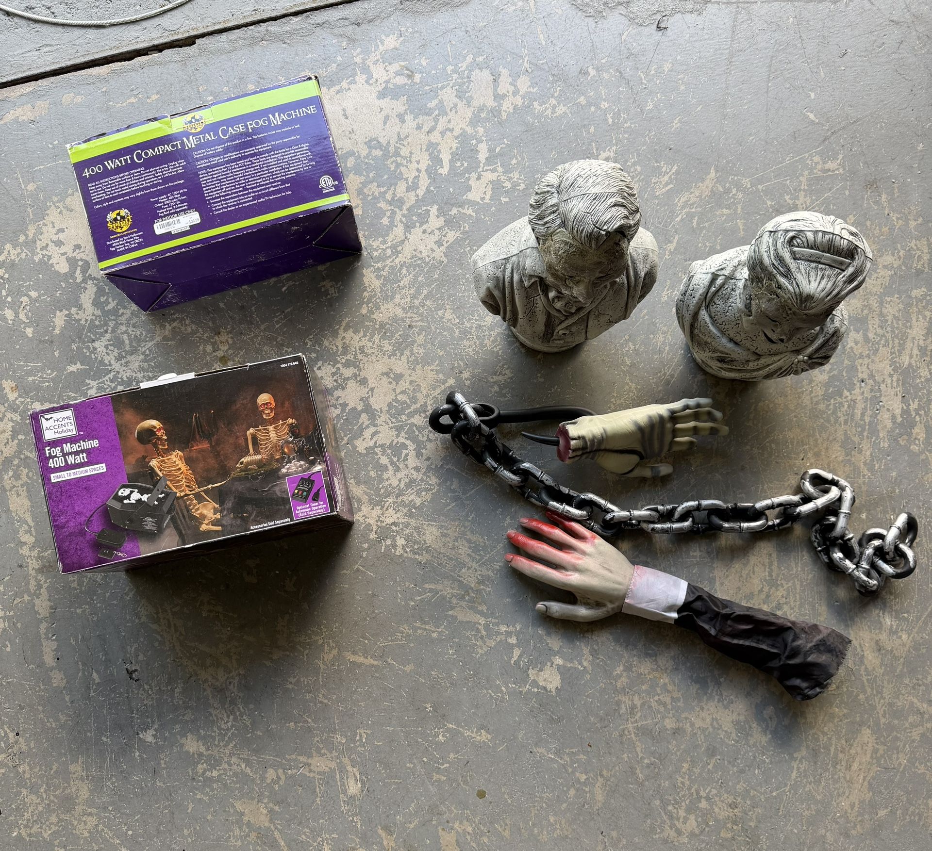 Fog Machines And Halloween Decorations 