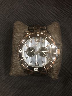 Women’s Quartz INVICTA Watch with Pale Blue Face and Semi-gloss Titanium Band