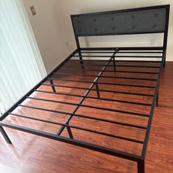 Bed Frame - Metal - Upholstered 