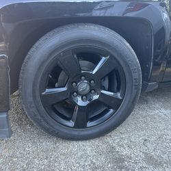 20 Black Silverado Wheels W/ Low Pro Tire 