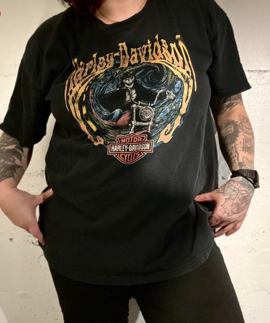 Harley Davidson T-Shirt Atlanta Georgia GA 2XL Black RK Stratman Graphic Shirt RARE
