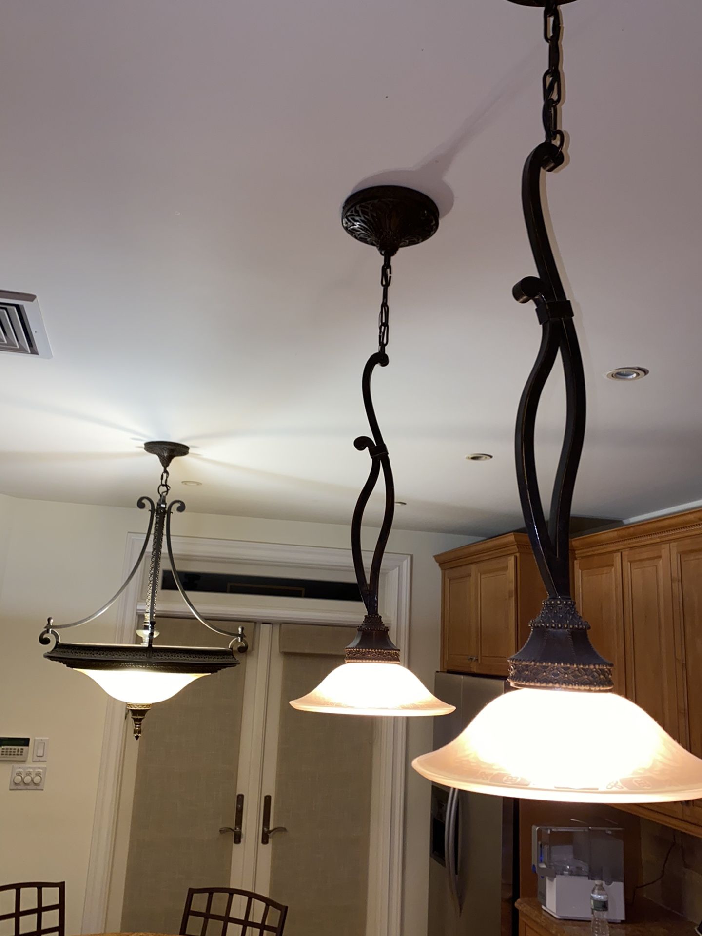 3 piece matching kitchen ceiling light fixtures