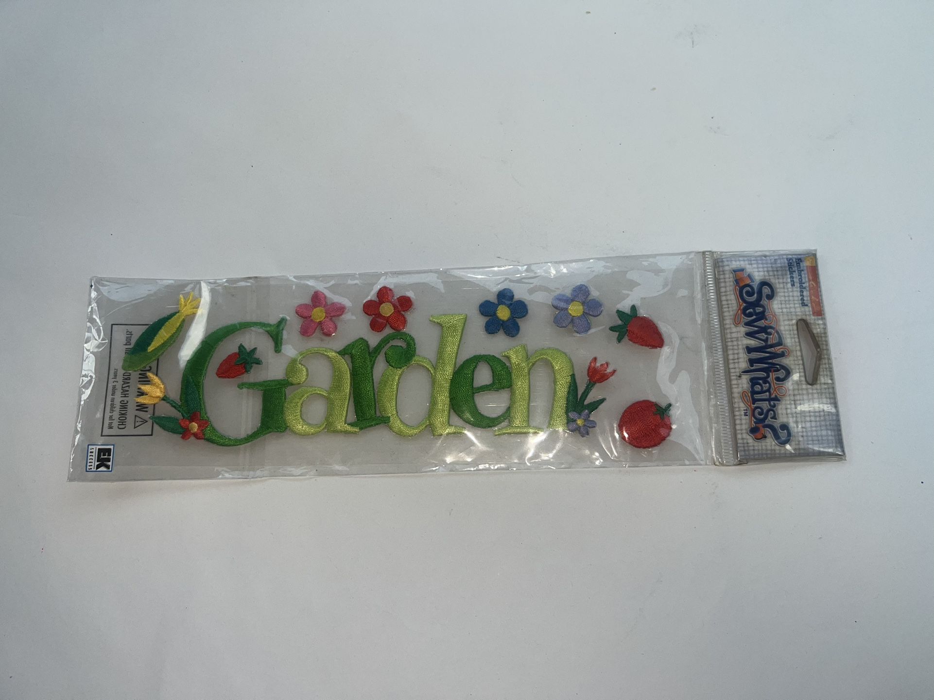 Garden Title Embroidered Scrapbook Stickers (SPEMB13)