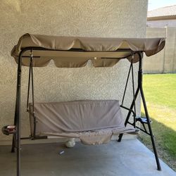 Tan Porch Swing 