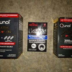 ExtenZe Male Enhancement & 2 Boxes Of  Qunol 