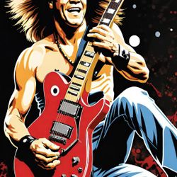 Eddie Van Halen Retro Art Print Poster