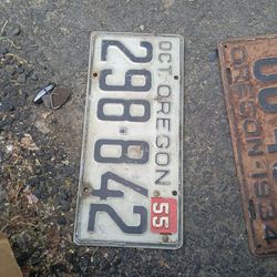 Oregon 1955 license plate