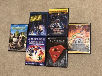 6 animation and super hero DVDs