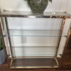 Vintage Glass Shelf/ Stand 