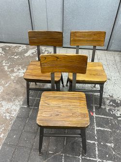 3 Industrial Commercial Grade Restaurant steel Chair Heavy Duty