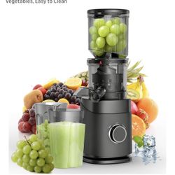 New Juicer Machines, Cold Press Juicer with Wide Chute, 150 Watts Slow Masticating Juicers,