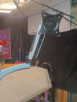 Dual Screen Monitor Arm Stand For Table w/ Clamp