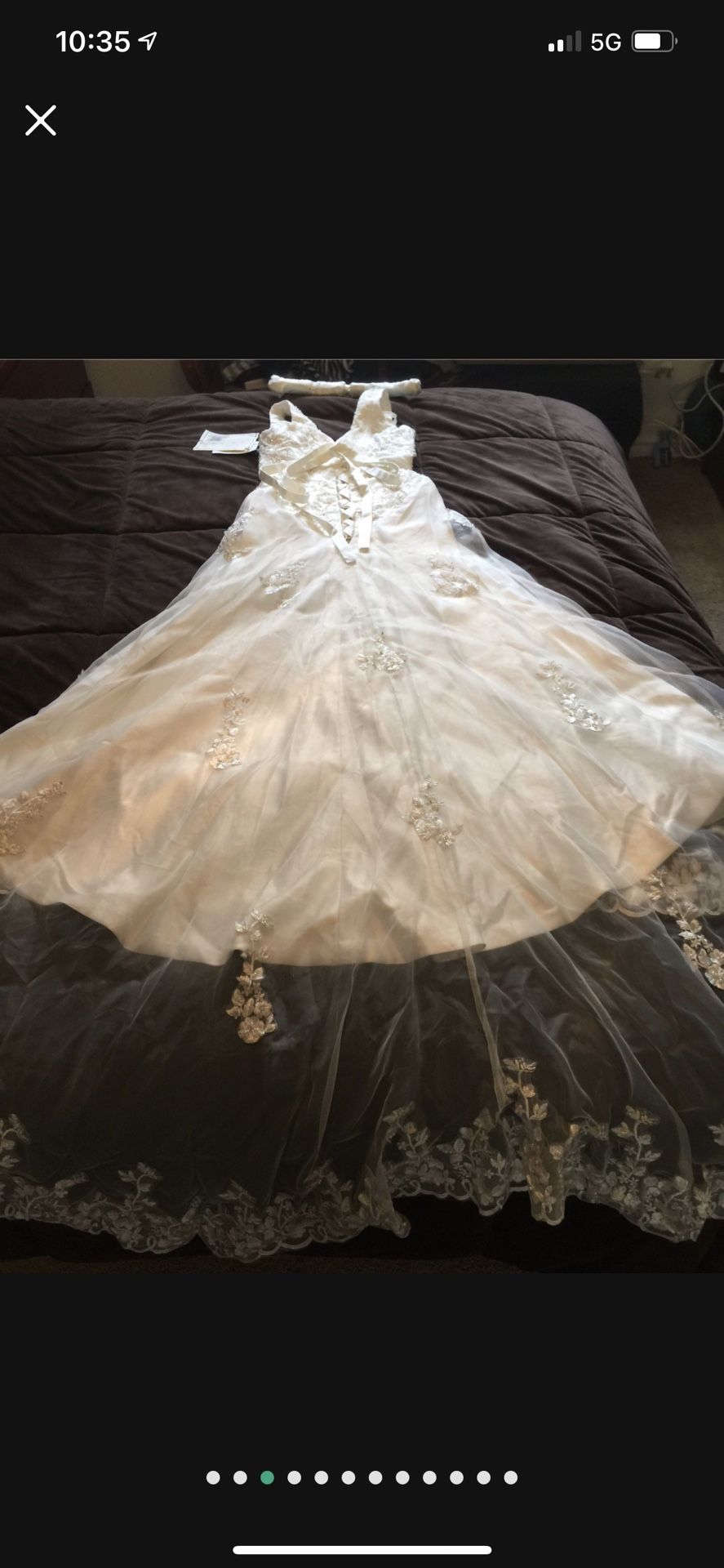 Brand New Wedding Dress A Line, Size 12, Ivory .