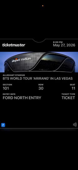 BTS WORLD TOUR 'ARIRANG' IN LAS VEGAS  May 27, 2026
