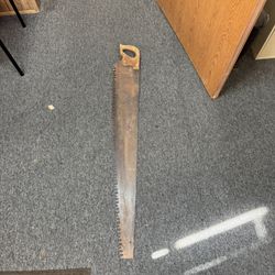 Vintage 4' Hand Saw – Wooden Handle