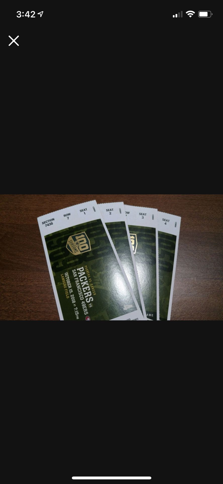 Green Bay packers tickets