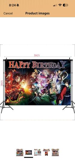Demon Slayer birthday banner