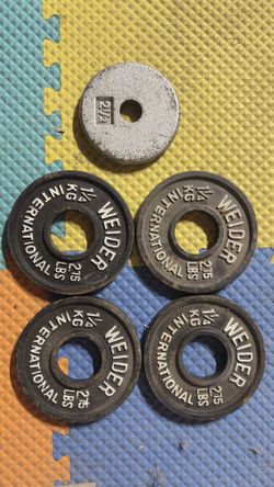 Vintage Barbell Weight Plates 2.75 Lbs/1.25 Kg