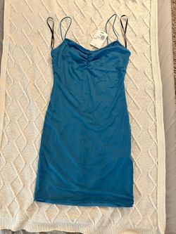 Chiffon Bright Blue Nightie Brand New Never Worn